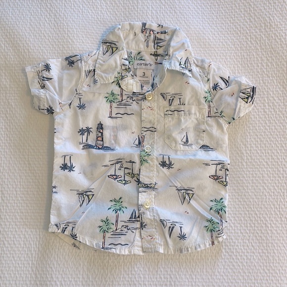 Baby Boy Summer Shirt Bundle - Gap - Zara Baby - Carter’s - Size 3-6 Months - Picture 5 of 8